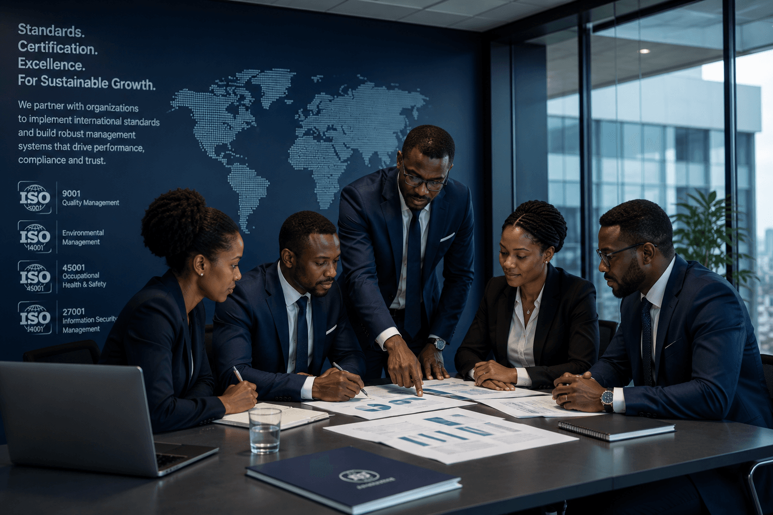 ISO Lead Auditor reviewing management system documentation